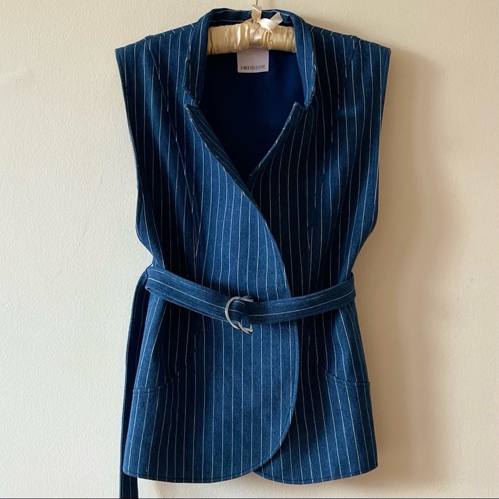 Double-Breasted Denim Vest